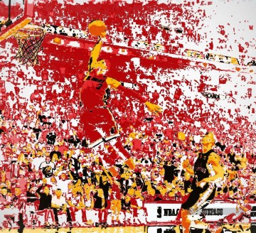 basketball 13 impressionniste Peinture à l'huile